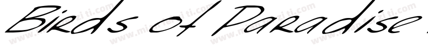 Birds of Paradise Re字体转换